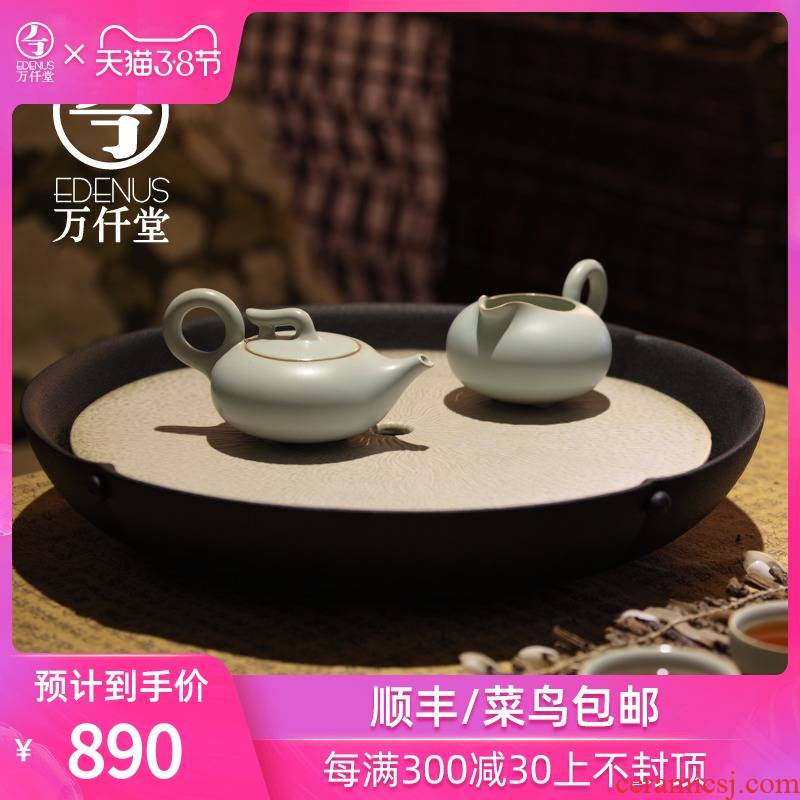 M letters kilowatt/hall ceramic tea pot and saucer and coarse pottery your up creative small round tea tea accessories filar silk like nuances