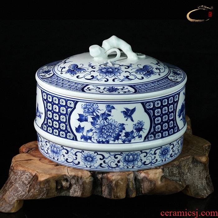 Jing DE and auspicious caddy fixings jingdezhen porcelain window four seasons flower pot collection store receives ceramic POTS