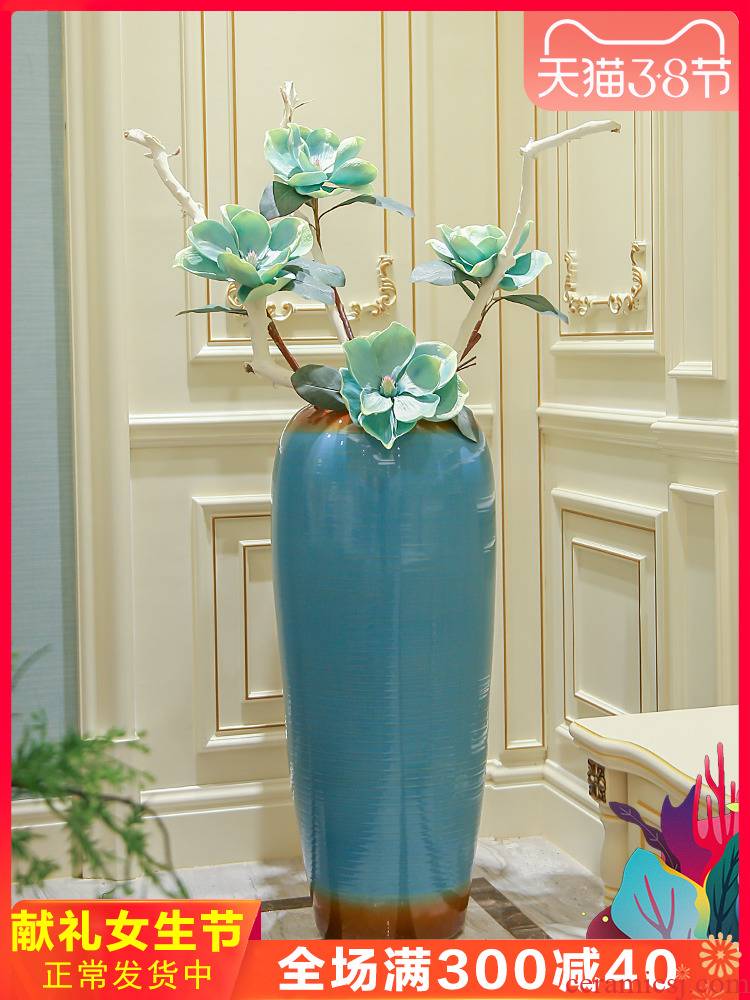 Jingdezhen ceramic flower arranging furnishing articles contracted sitting room of large vase modern creative window dry flower decoration decoration