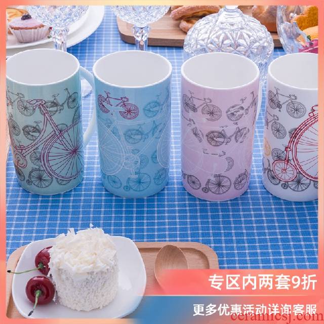 Ronda about ipads porcelain couples cartoon cup keller cup individuality creative ceramic milk cup large capacity coffee cup