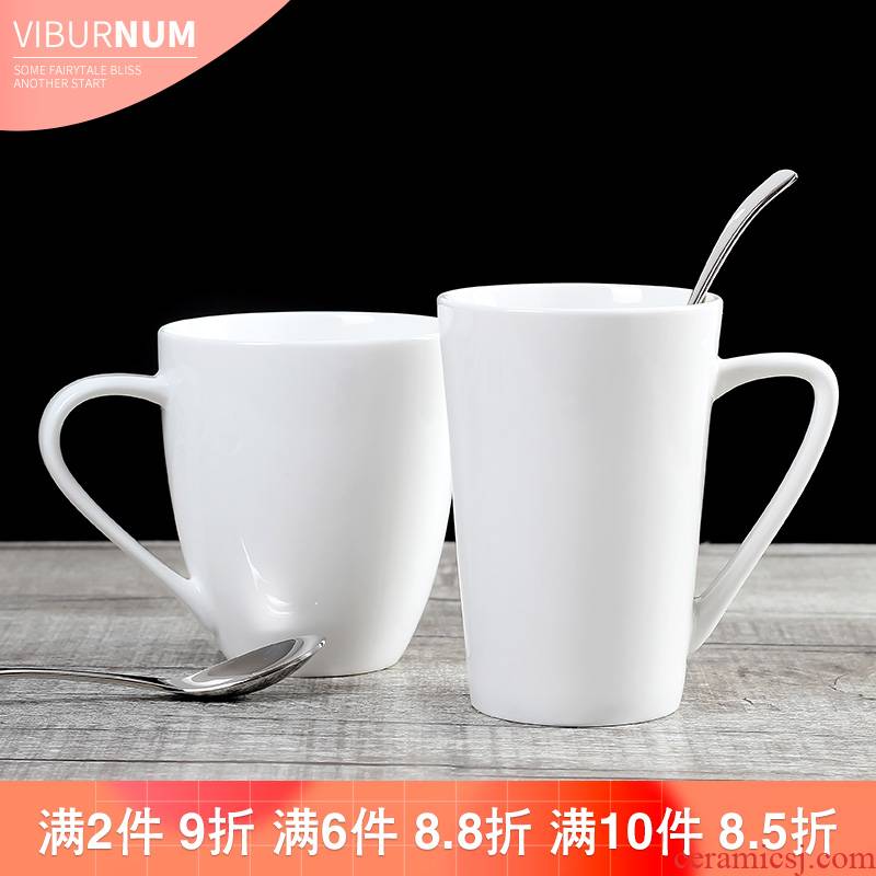 The coffee cup white European big yao hua spent ceramic large tea fancy coffee cup mark