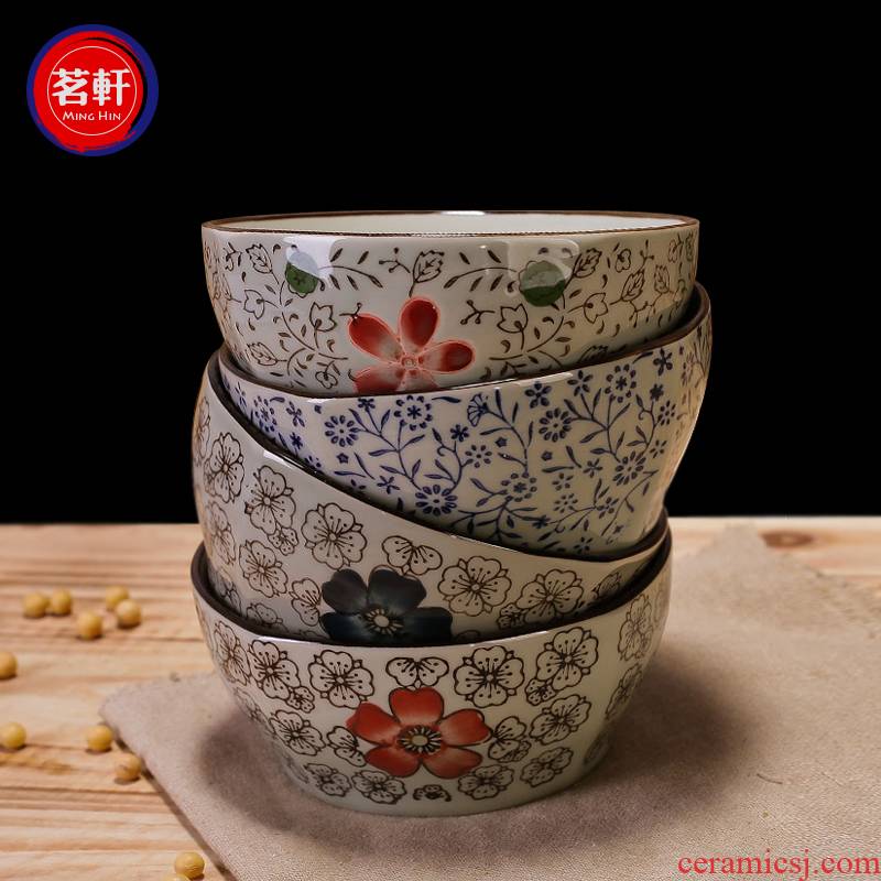 Archaize of jingdezhen glaze ceramic rice bowl porringer rice bowl ou bowl bowl