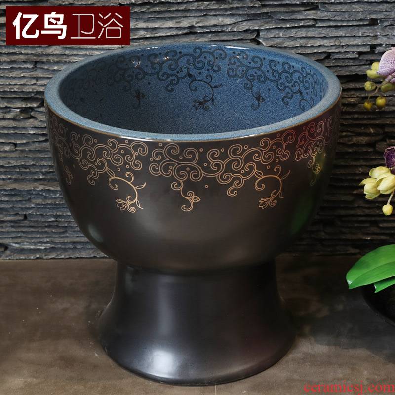 M letters birds ceramic basin of Chinese style to wash the mop pool home floor mop mop pool balcony toilet tank of the pool