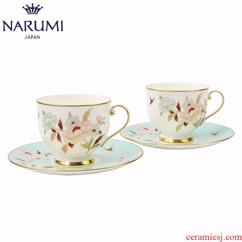 Japan NARUMI/sound sea Mirei series double cup dish suits for ipads porcelain cup 96404-20350 - g