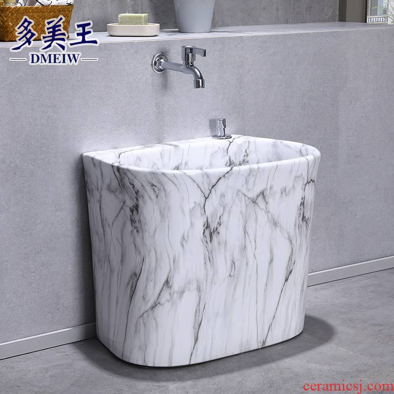 European marble ceramic wash mop pool large household balcony floor toilet basin mop pool tank