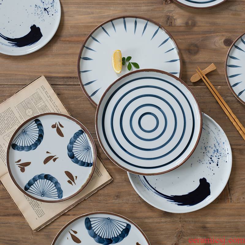 Tao soft northern wind hand - made ceramic disc dinner plate home plate creative breakfast tray was dessert plate steak dishes