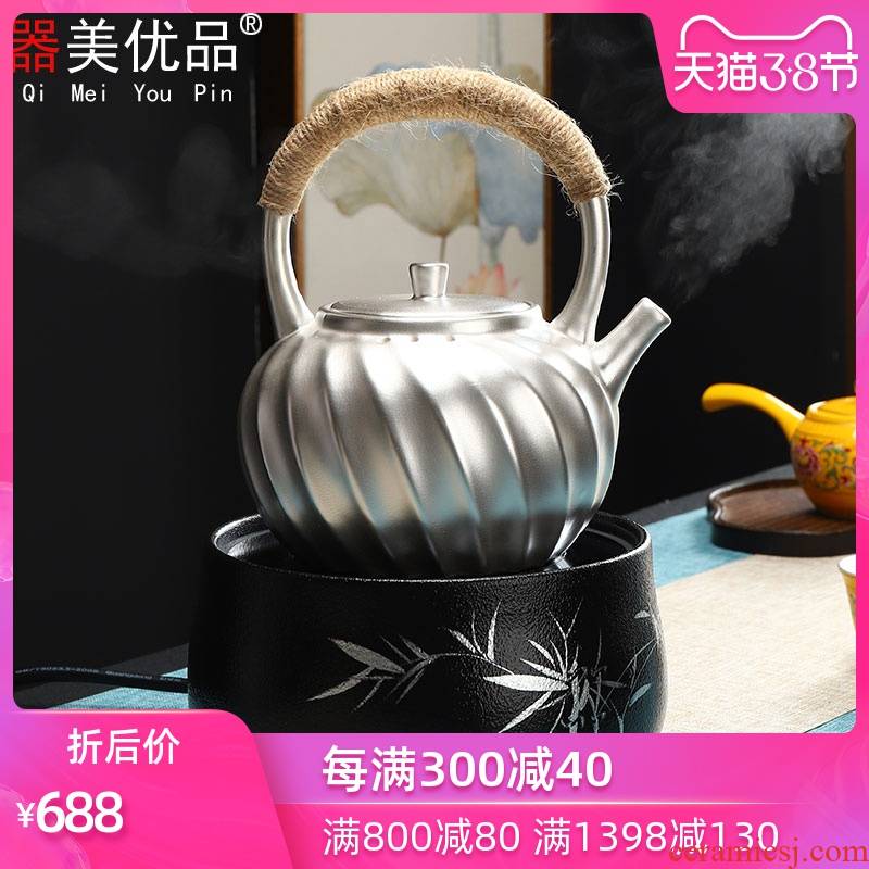Beauty is superior ceramic electric TaoLu cooking pot small suit household coppering. As silver tea kettle high - capacity waterproof
