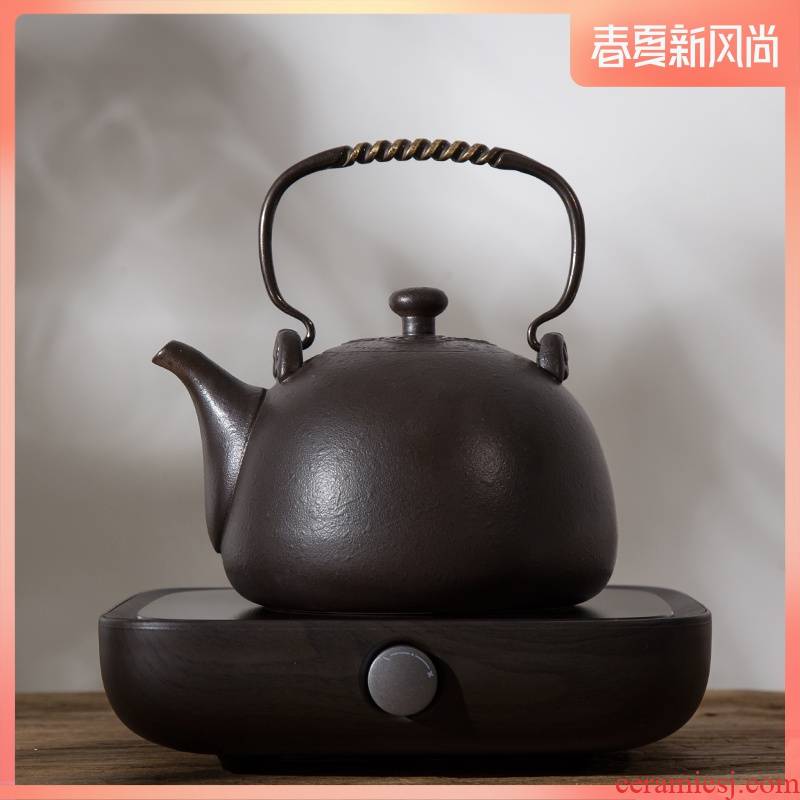 Taiwan old rock, ceramic POTS, high - temperature water boiling kettle coarse pottery kettle electric TaoLu permeating the tea stove