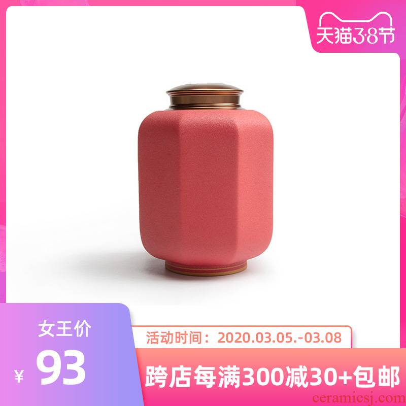 Mr Nan shan lanterns tea pot aluminum alloy cover sealing ceramic tea storage tanks moistureproof tea warehouse home