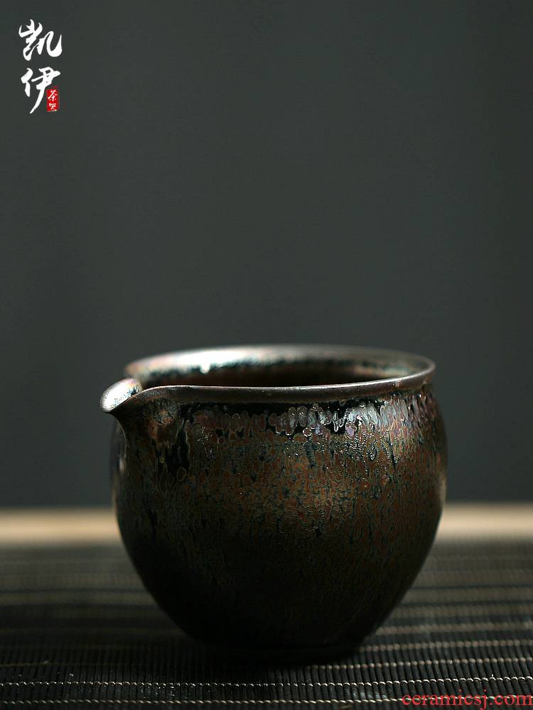 Kate/Zeng Guangxu fair temmoku built by hand lamp cup tea ware ceramic tea sea kung fu tea set with parts