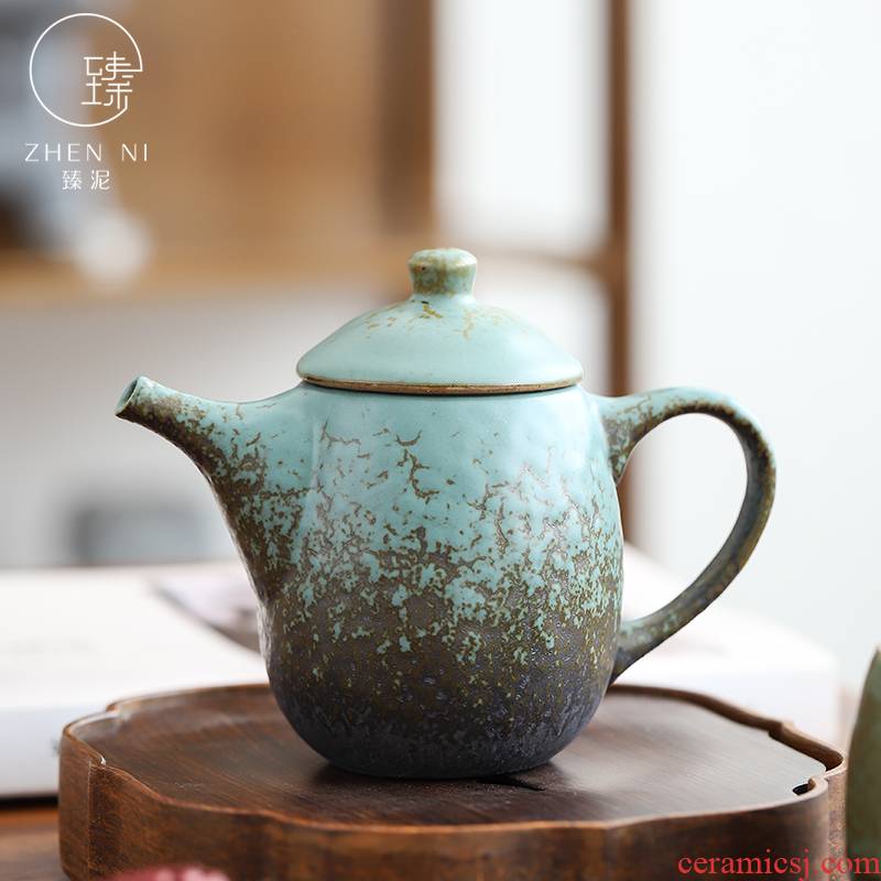 Restoring ancient ways by Japanese mud up household ceramic teapot tea machine manual filtering coarse pottery pot of kung fu tea pot