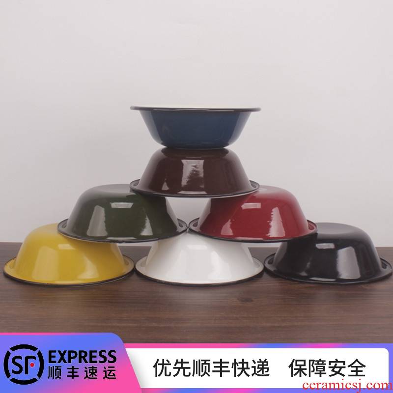 1 cm thick edge bowl of Europe type style home children always thicken enamel basin of fruit salad bowl of popcorn