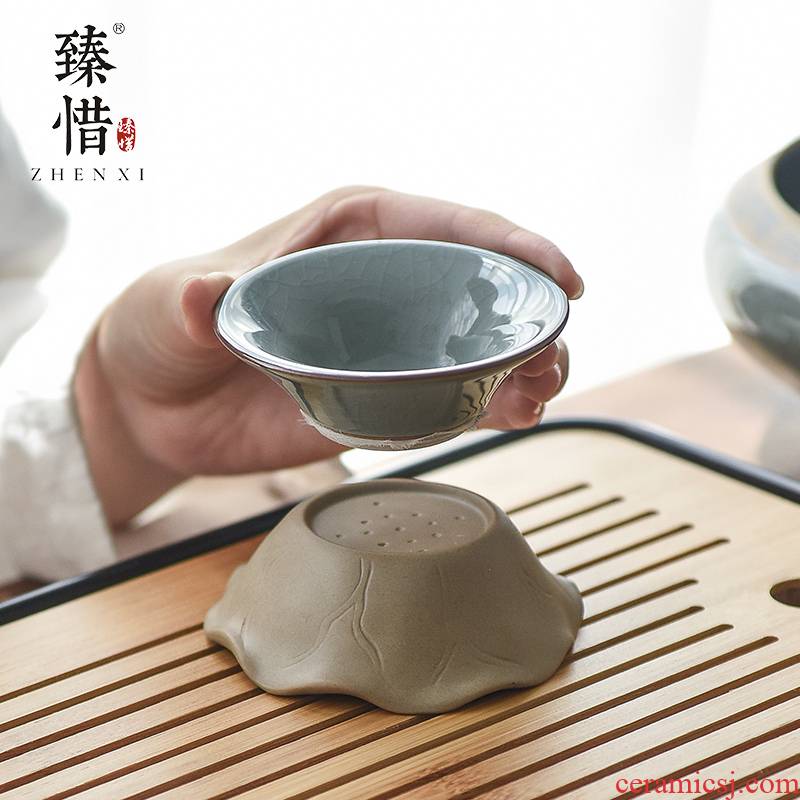 Become precious little lie longge your up up with ceramic filter filter net kung fu tea tea tea good) group of tea