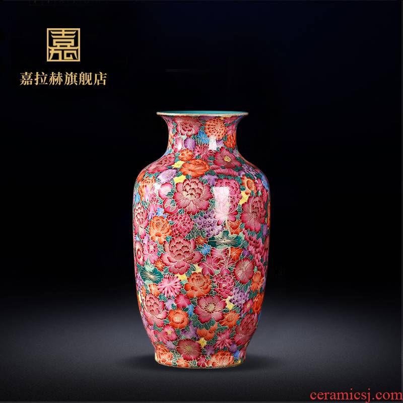 Jia lage jingdezhen ceramics imitation the qing qianlong wire inlay enamel see colour white gourd vases Chinese crafts are sitting room