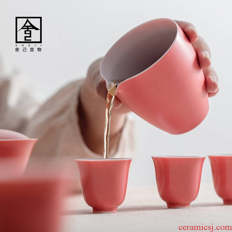 The Self - "appropriate content peach tea ware jingdezhen ceramic fair keller points by hand and cup single kung fu tea cups