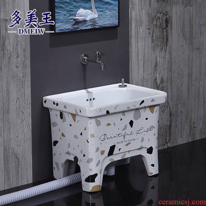 King beautiful ceramic mop pool small mop pool household balcony automatic toilet basin of mop mop pool water