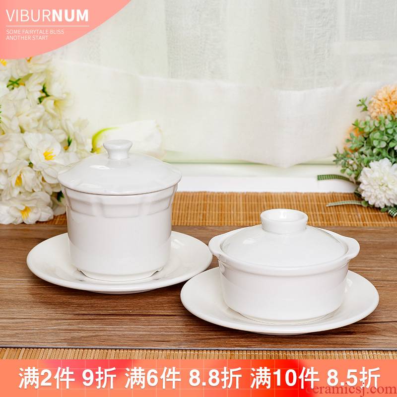 Yao hua to strengthen porcelain ceramic cup with cover ears stew ipads porcelain steam cup size ceramic bird 's nest by them