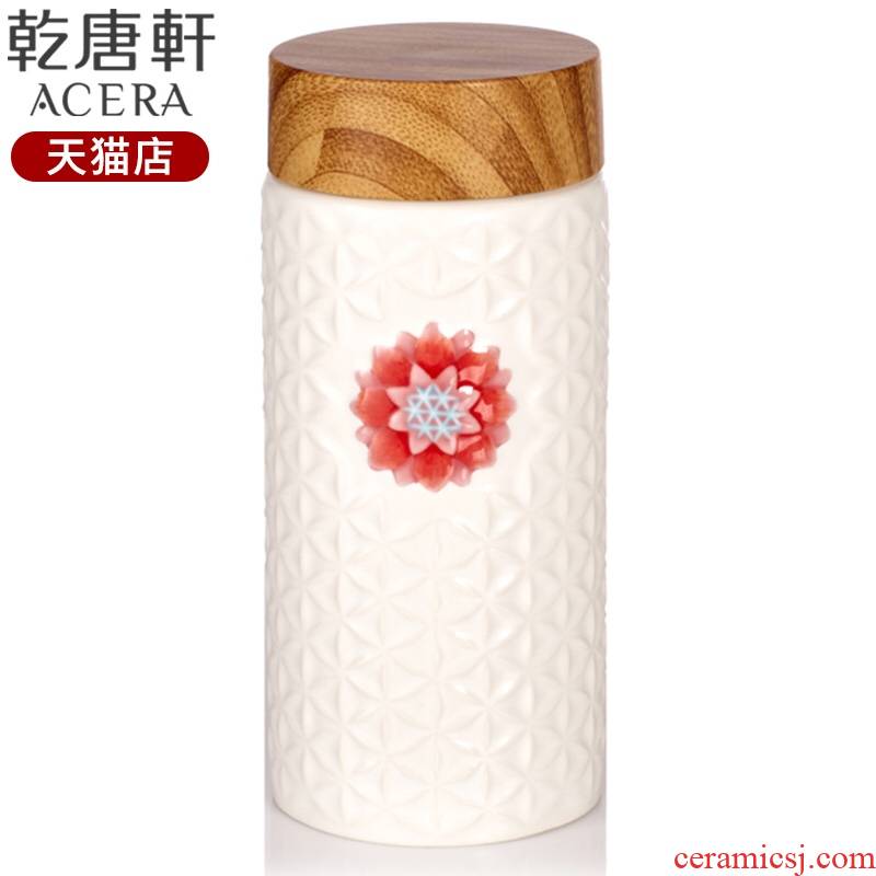 Do Tang Xuan porcelain cup coloured drawing or pattern the flower of life with you a cup of wood grain cover creative ceramic glass cup to send his girlfriend