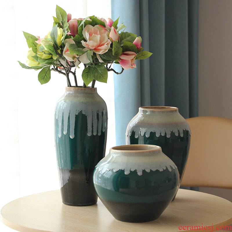 New classical adornment postmodern Jane the sitting room porch restaurant American ceramic vase combination furnishing articles