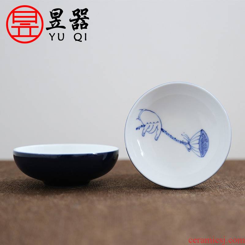 Yu ware jingdezhen ceramic teacups hand - made bergamot single kung fu masters cup cup cup sample tea cup set