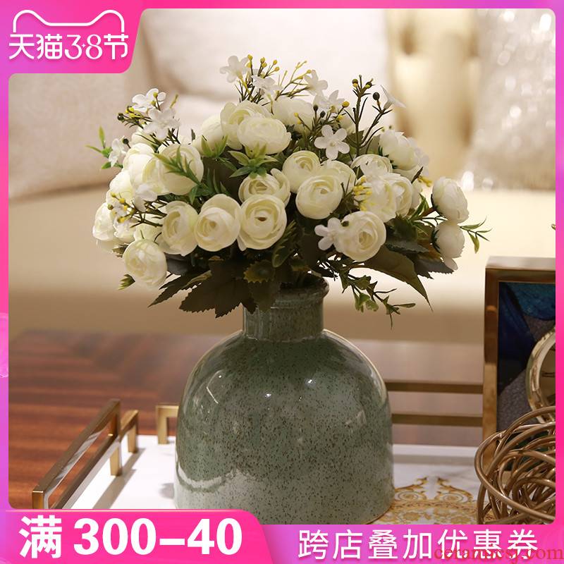 I and contracted household table decorations furnishing articles floret bottle of flower art ceramic American sitting room flower arranging creative decoration