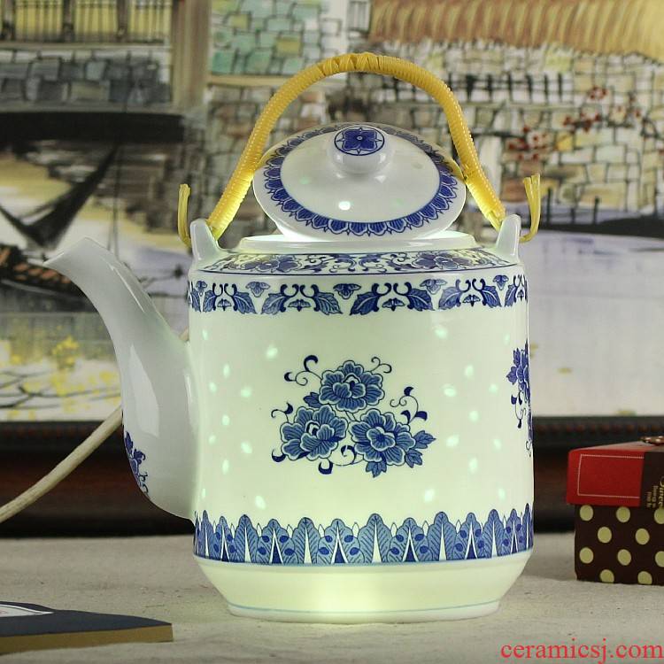 Jingdezhen porcelain teapot tea cool and exquisite porcelain teapot household girder cool big teapot high - capacity ceramic kettle
