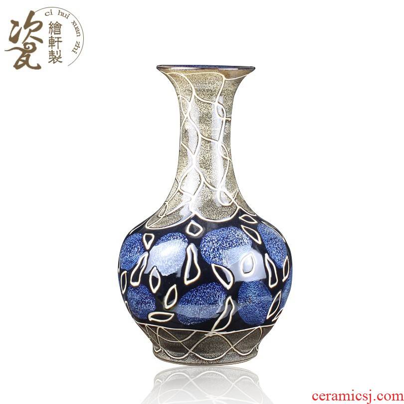 Under the modern manual its of jingdezhen ceramics glaze color vase household ornaments