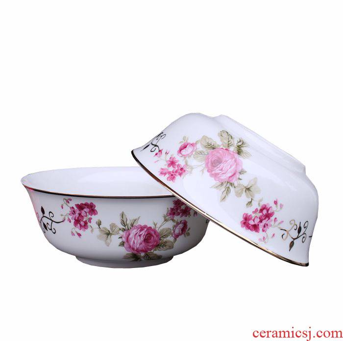 Jingdezhen porcelain of ipads China tableware fittings single 6 inch rainbow such as bowl soup bowl hand carved gold