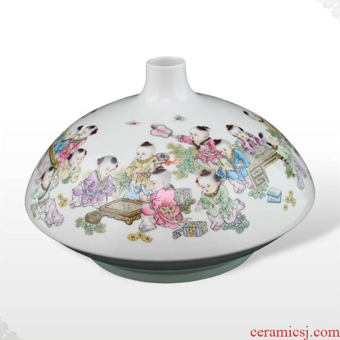 Offered home - cooked in high - grade hand - made China jingdezhen ceramics powder enamel vase Cao Zhiyou checking works of art