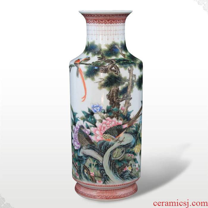 Offered home - cooked in jingdezhen porcelain hand - made famille rose porcelain vase art home furnishings ceramics furnishing articles by hand