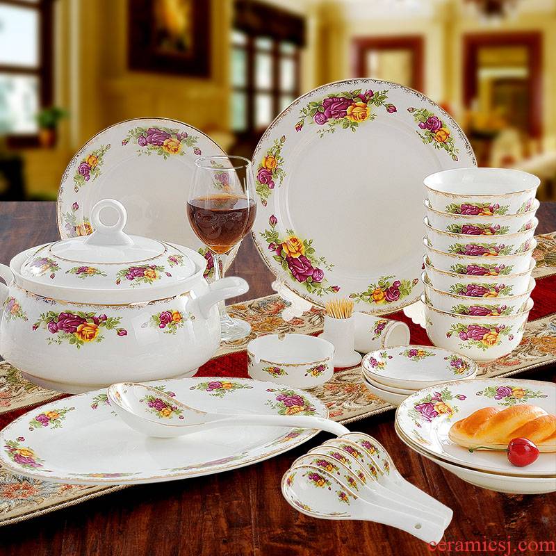 The shopkeeper how 56 high quality ipads China jingdezhen porcelain palace tableware key-2 luxury suits for The to The rose