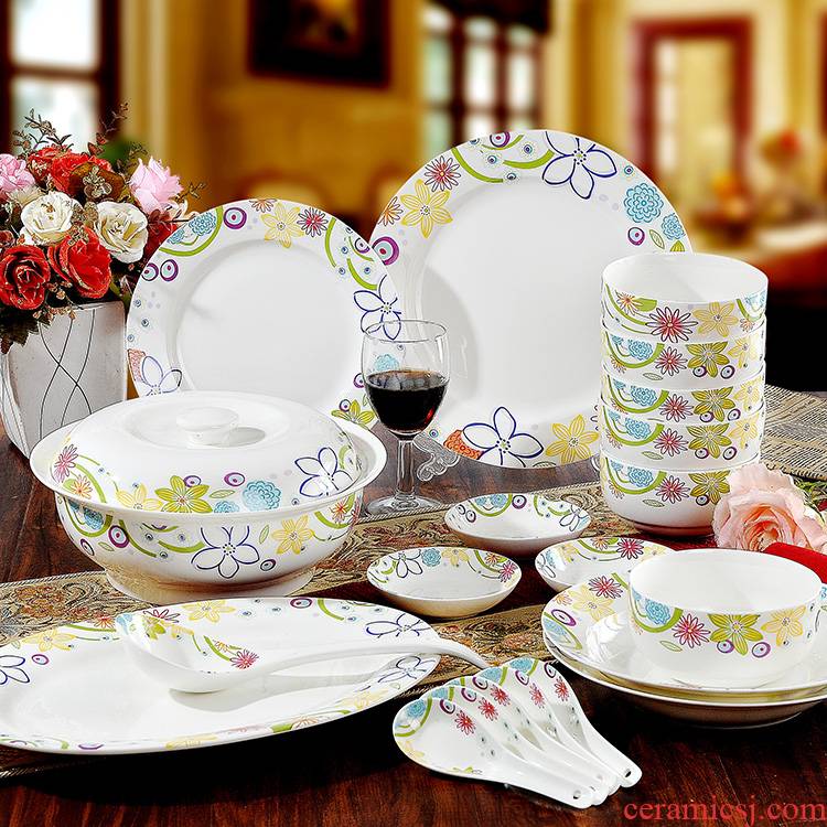 56 the head ipads porcelain bowl of jingdezhen ceramics tableware play plates Korean wedding gift set