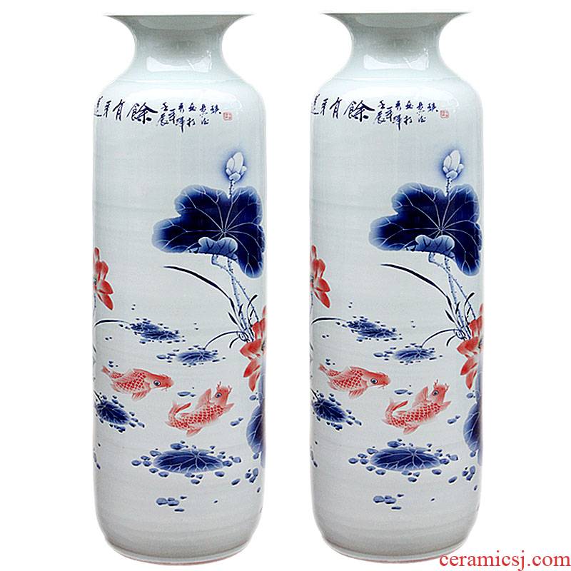Sf23 jingdezhen ceramics all hand painting of large vase in successive years more Chinese sitting room adornment is placed