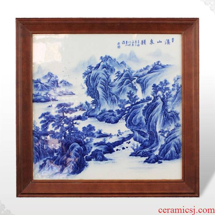 Offered home - cooked in jingdezhen hand - made porcelain plate painting decoration ceramics collection place blue and white porcelain hang