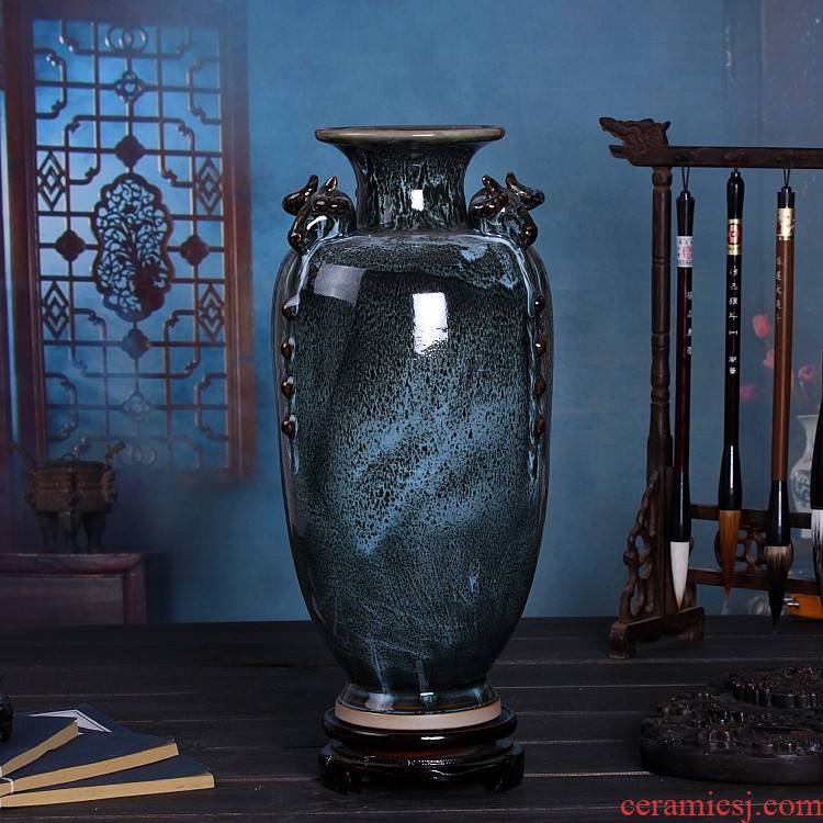 Three Yang kaitai, jingdezhen ceramics up rich ancient frame vase Chinese style restoring ancient ways sitting room adornment handicraft furnishing articles