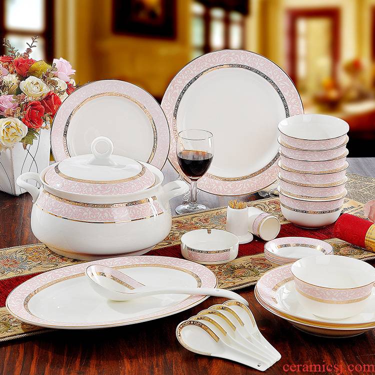 56 skull jingdezhen porcelain tableware suit play plates the package post wedding housewarming gift