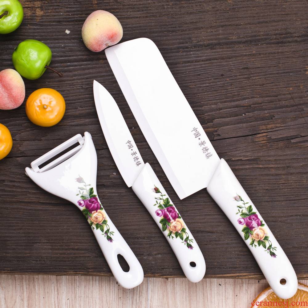 3 sets of nano cutting tool ceramics cutlery chef knife paring knife knife bread knife peeler