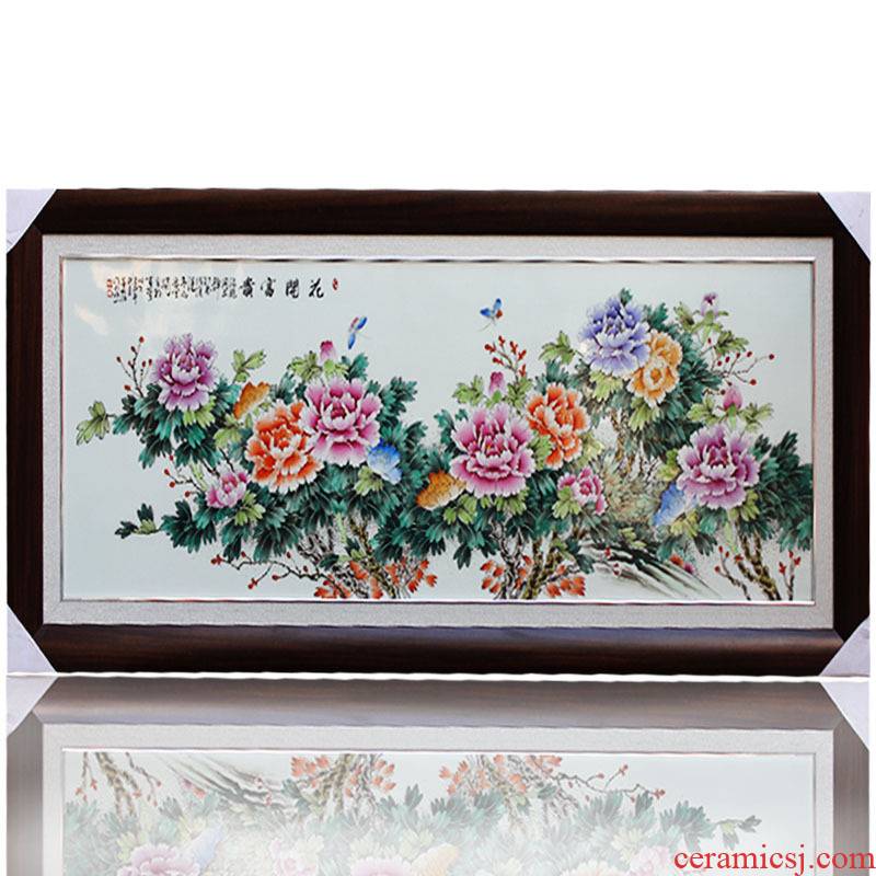 Jingdezhen elated porcelain plate painting blooming flowers ceramics is adornment box Dong Lin sea painting C - 007
