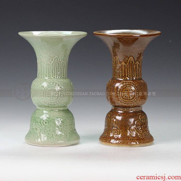 Jingdezhen ceramic is put flower implement floret bottle ceramic antique porcelain vase home decoration