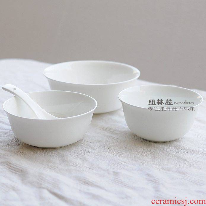 Lead and cadmium 4.25 inch admiralty bowl of jingdezhen porcelain white ipads ceramic bowl Chinese rice bowl