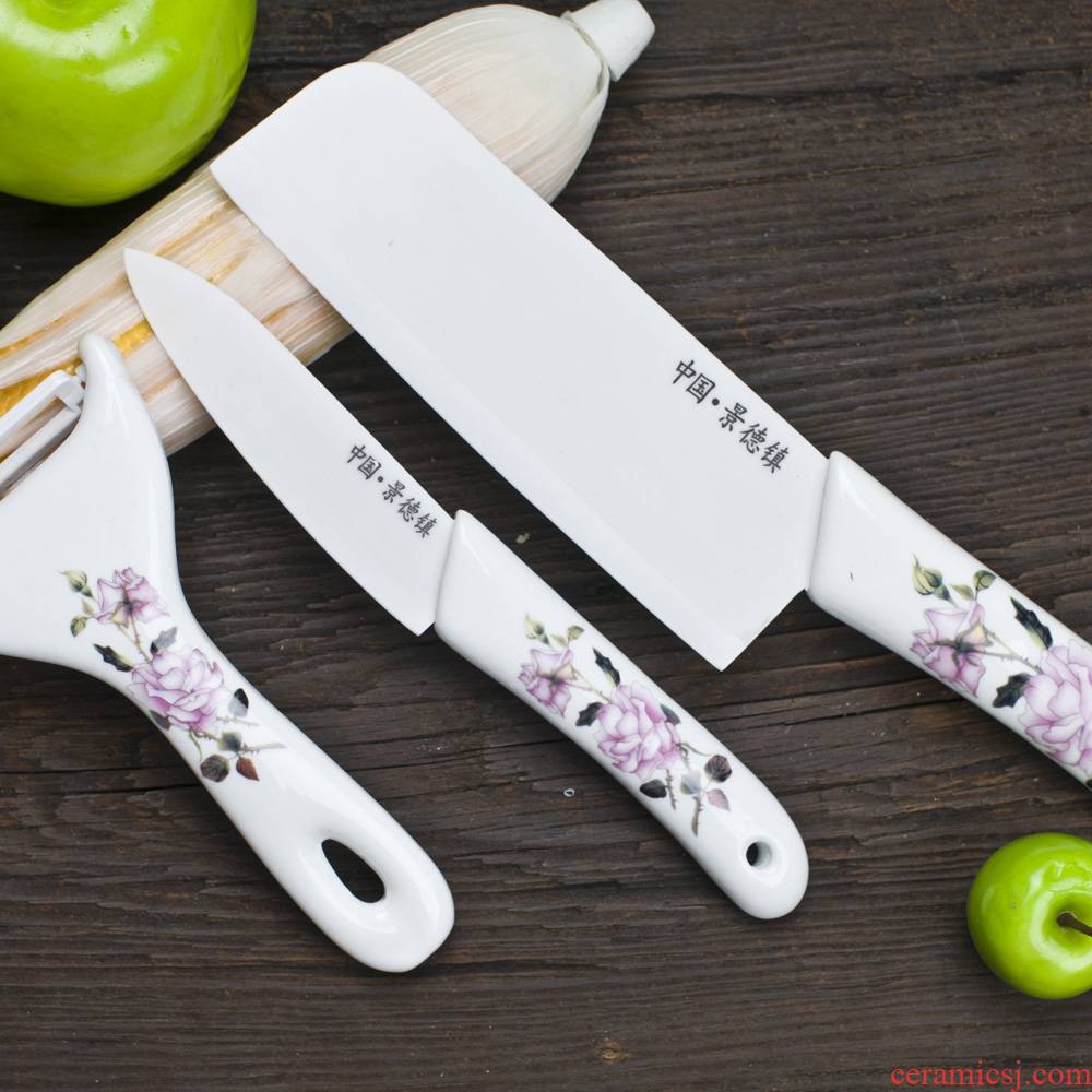 3 sets of nano tool of jingdezhen ceramic knife chef knife fruit knife knife bread knife peeler
