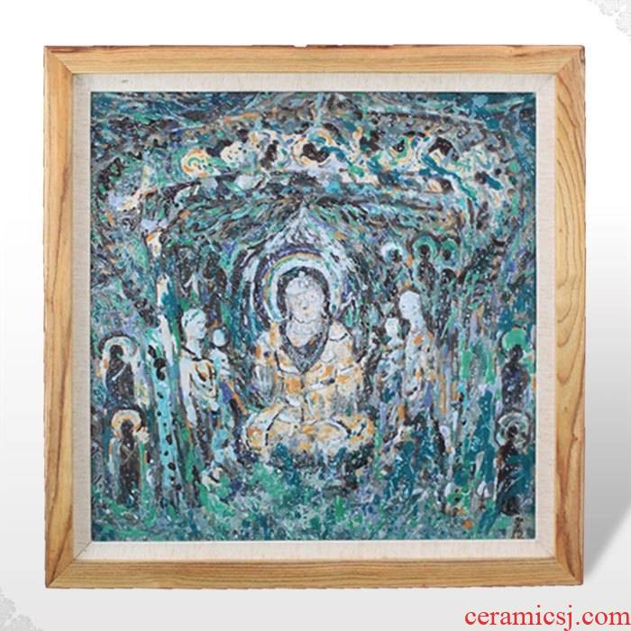 Offered a home - cooked r jingdezhen famous Tang Shengyao hand - made adornment famille rose porcelain plate painting collection Buddha mind 】 【 taking