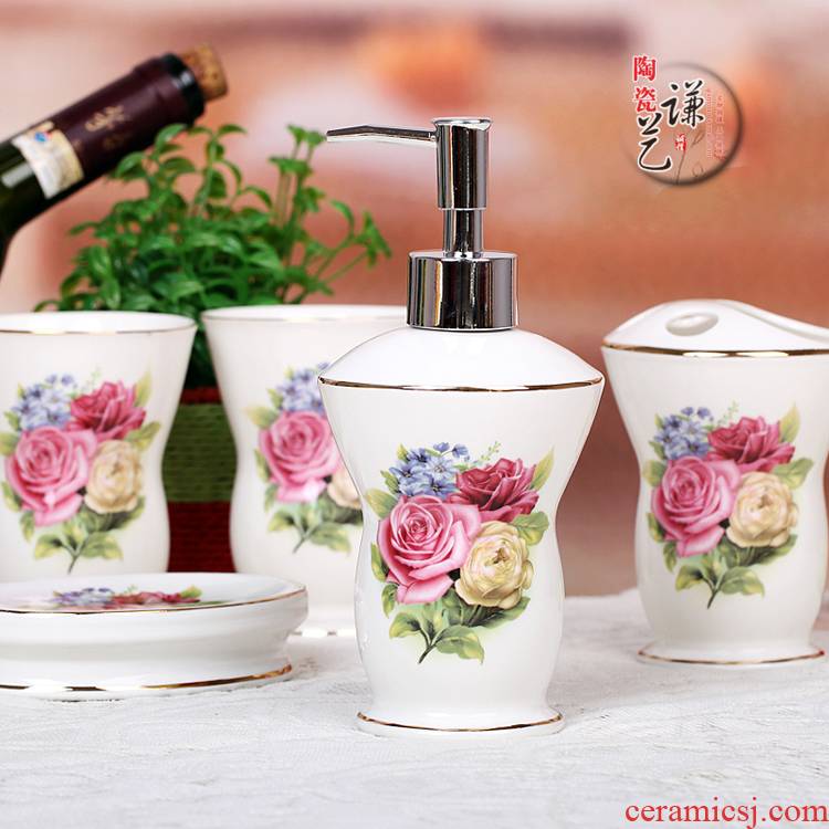 European ceramic sanitary ware has five set suit gargle toiletries suit bathroom five wedding gift