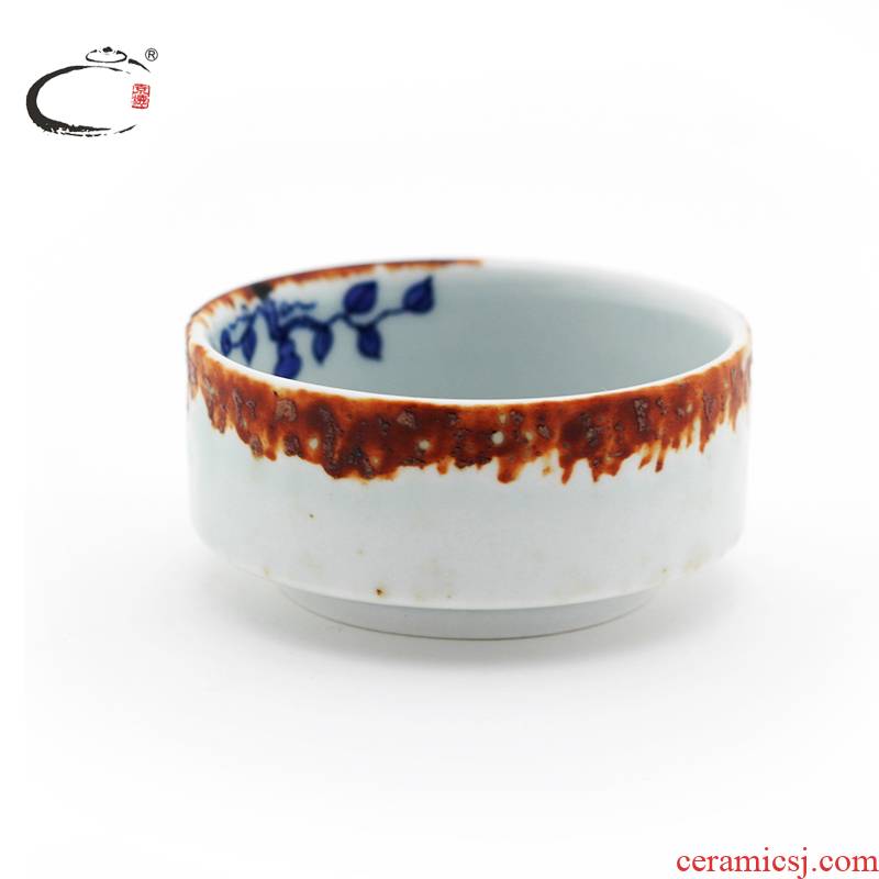 And auspicious Chai Wen color gourd straight koubei jingdezhen hand - made ceramic kung fu tea set within small bowl tea cups