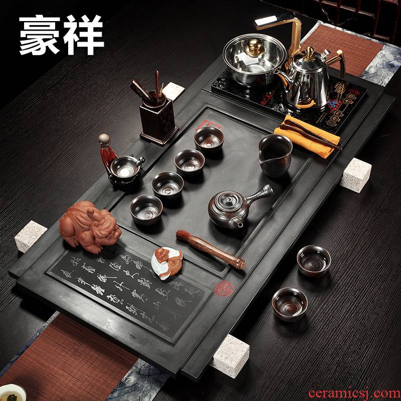 Howe cheung kung fu tea set sharply stone tea tray tea sea brother your up up ceramic tea set of a complete set of four