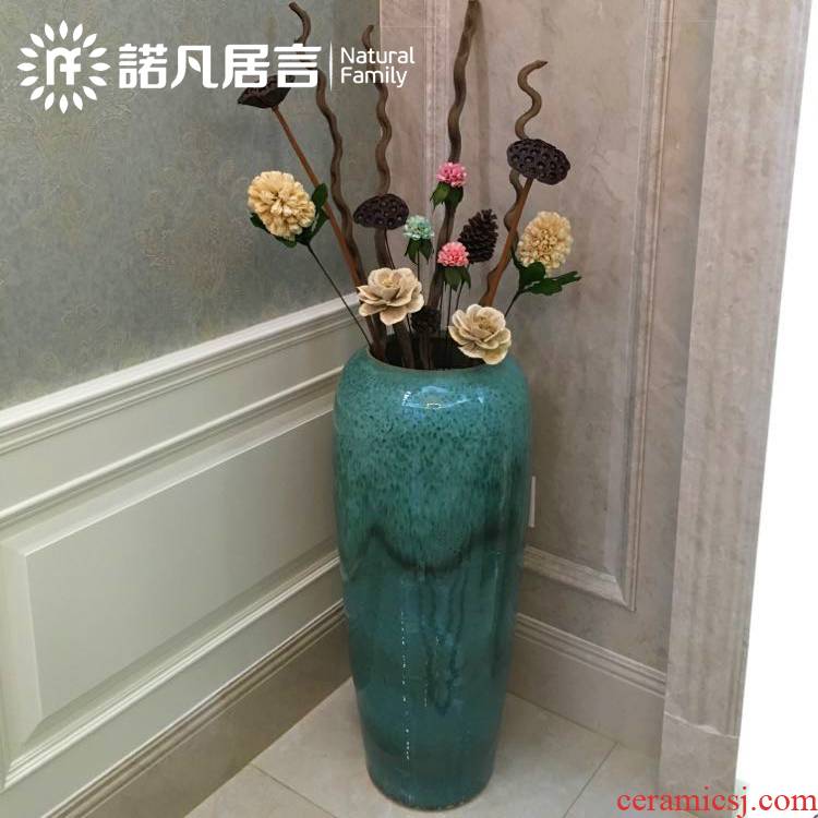Large vases, dry flower color glaze kiln modern European sitting room decoration to the hotel villa American furnishing articles