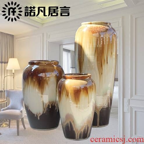 Jingdezhen of large vases, the sitting room porch place Chinese up flower flower implement hotel ceramic decoration