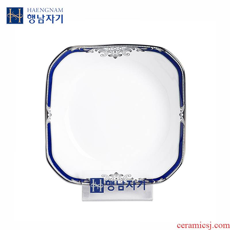 HAENGNAM Han Guoxing knights of south China five inches square small incision disc single ipads porcelain tableware dinning plate