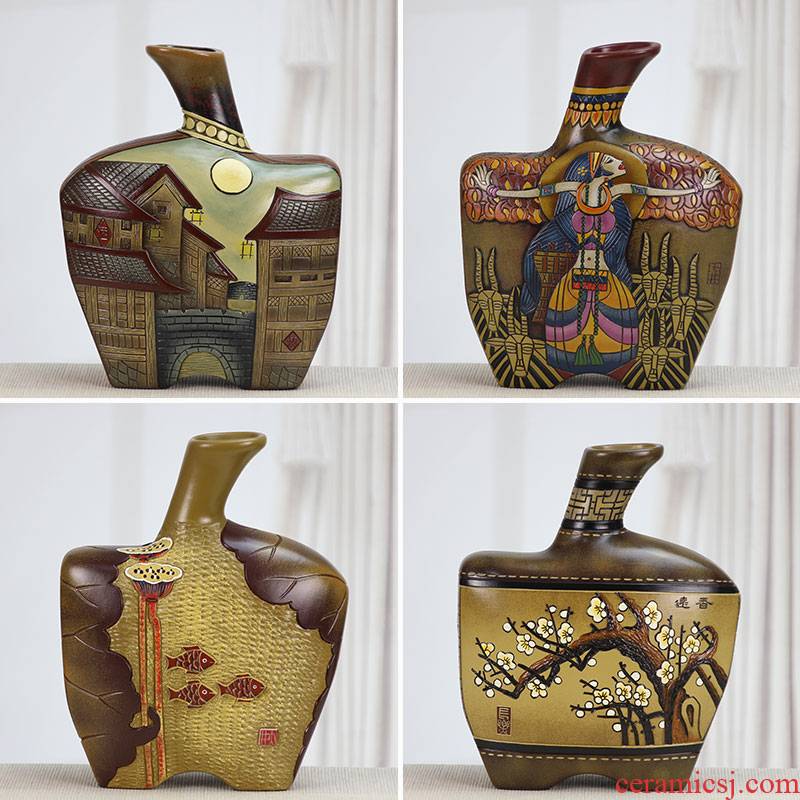 The Big apple bottle well furnishing articles hand - made ceramic crafts rich ancient frame wine sitting room decoration ethnic ornaments furnishing articles