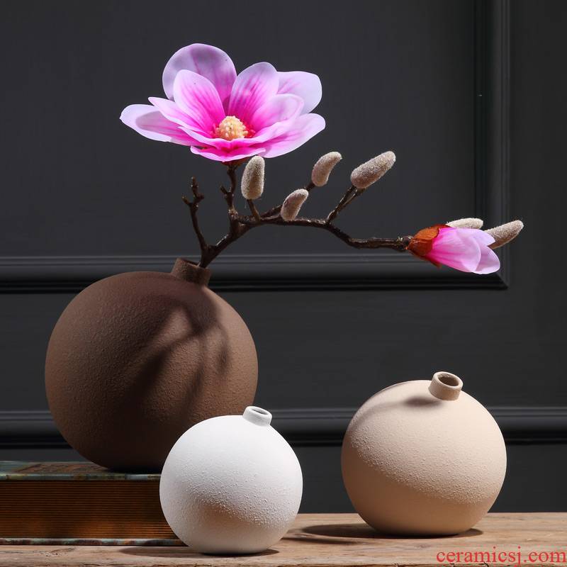 Household adornment art vase floral bottle dry flower is placed in the living room table creative China bottles of ceramic arts and crafts